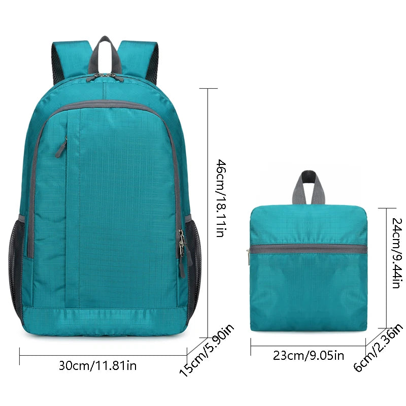 Lightweight storage backpack, outdoor sports backpack, foldable backpack, men's and women's leisure travel backpack