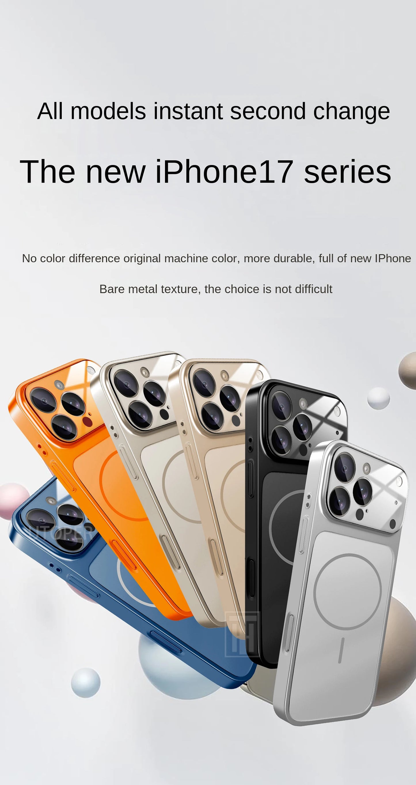 Luxury Large Frame Glass Lens Protect New Phone Case for iPhone 17 Air 16 15 14 13 Pro Max 17 Pro Magsafe Magnetic PC Hard Cover