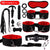 Exotic Bed Bondage Set BDSM Kits Exotic Sex Toys For Adults Games Leather Handcuffs Whip Gag Nipple Clamps Women Sex Products
