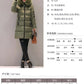 Women Winter Fur Collar Hooded Parka Fashion Letter Patch Zipper Pockets Design Long Jacket Elegant Slim Warm Thick Female Coats