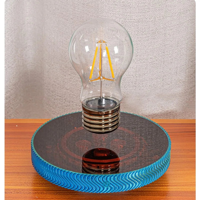 Magnetic Levitating Bulb Saturn Moon Lamp Levitating Rotating Table Lamp Creative Office Home Decoration Unique Gifts