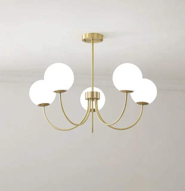 Modern luxury chandeliers E27 Bulb glass ball chandelier minimalism suspension design Living Room kitchen island pendant light