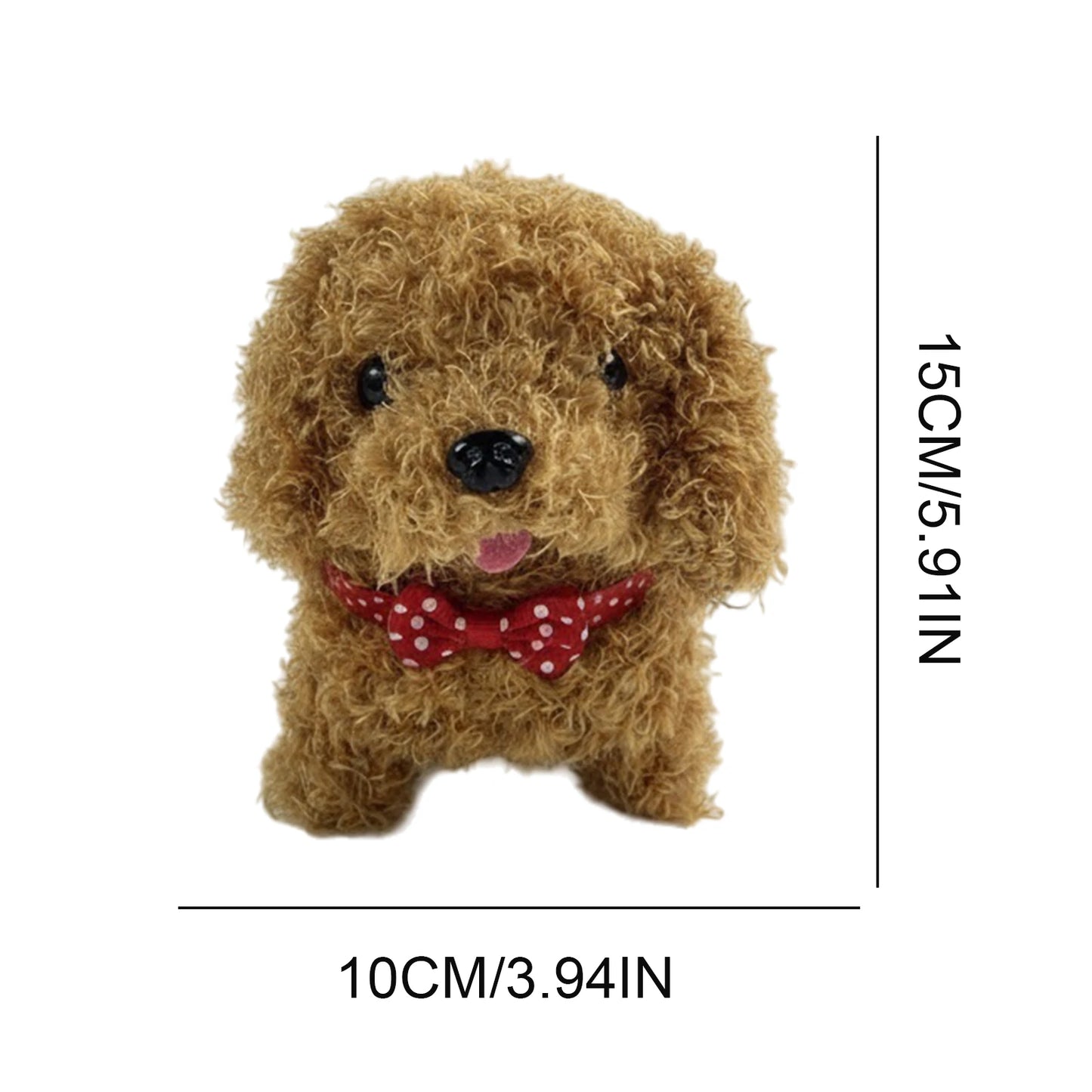 2026 New Cute Plush Robot Puppy Interactive Walking Simulated Puppy Barking Tail Wagging Puppy Plush Toy Chilren without Battery