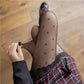 Thin Red Stockings Woman Heart-shaped Dots Sexy Pantyhose Breathable Comfortable Long Black Stockings for Women
