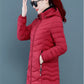 New Women Cotton Coat Autumn Winter Jacket Coat Middle-Aged Elderly Mothers Padded Hooded Keep Warm Down Cotton Overcoat Parkers