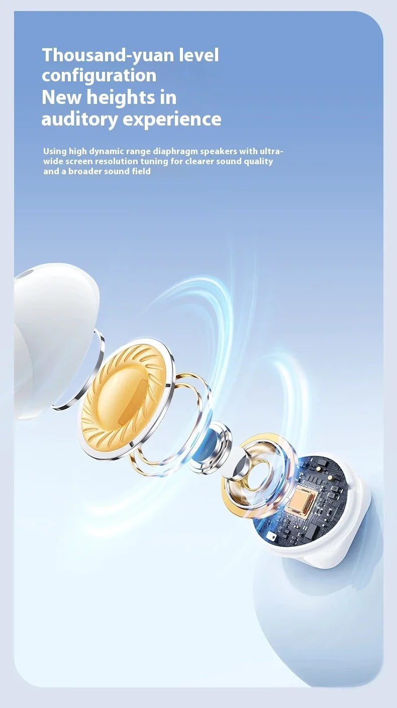 Real Time Translators Bluetooth 5.4 Headphones with Touch Screen 144 Languages Translation Earbuds Noise Cancelling Headset Gift