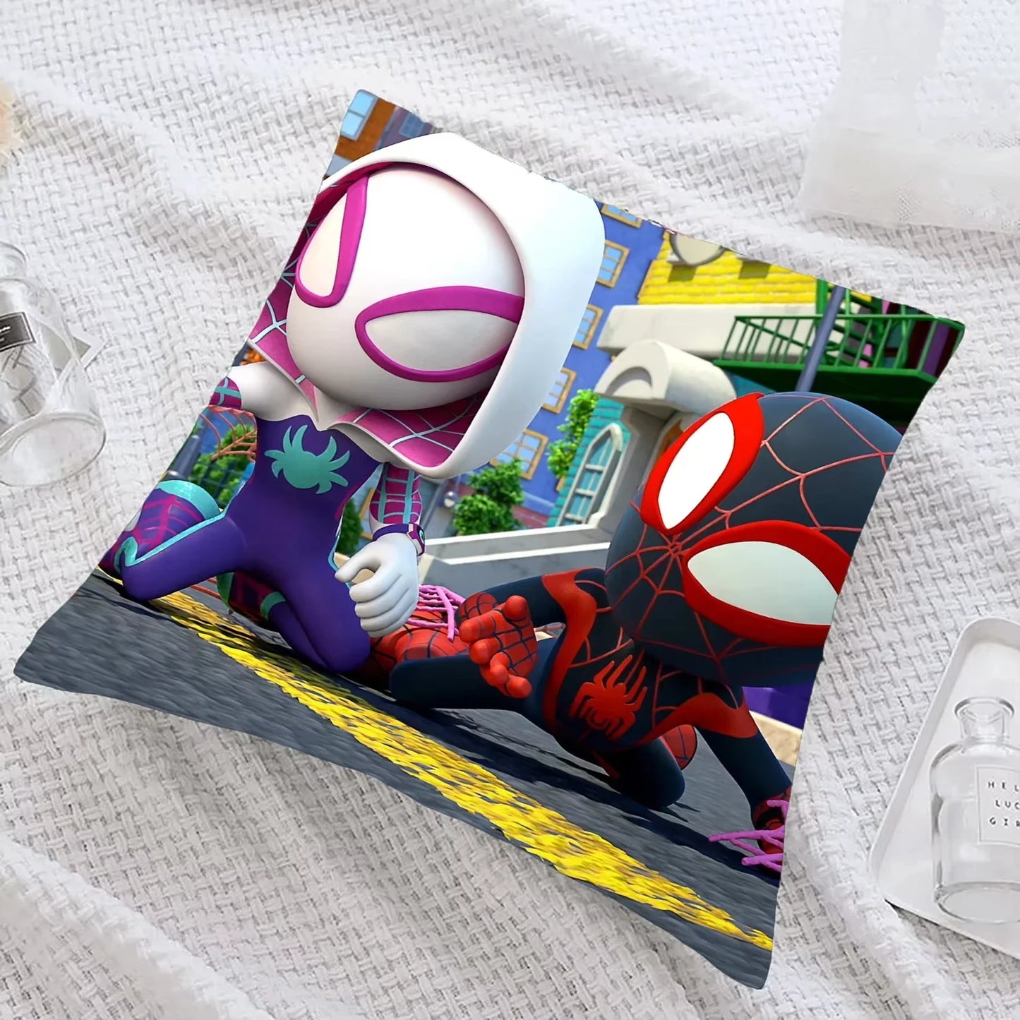 Cute Cartoon Spidey And His Amazing Friends Pillow Covers Decorative Home Double-sided Print Square Pillow Decoration Pillowcase