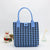 New Knitted Large Capacity Simple Stylish Handbag Customizable Personality Weave Bag Commuter Friendly Birdseye Pattern