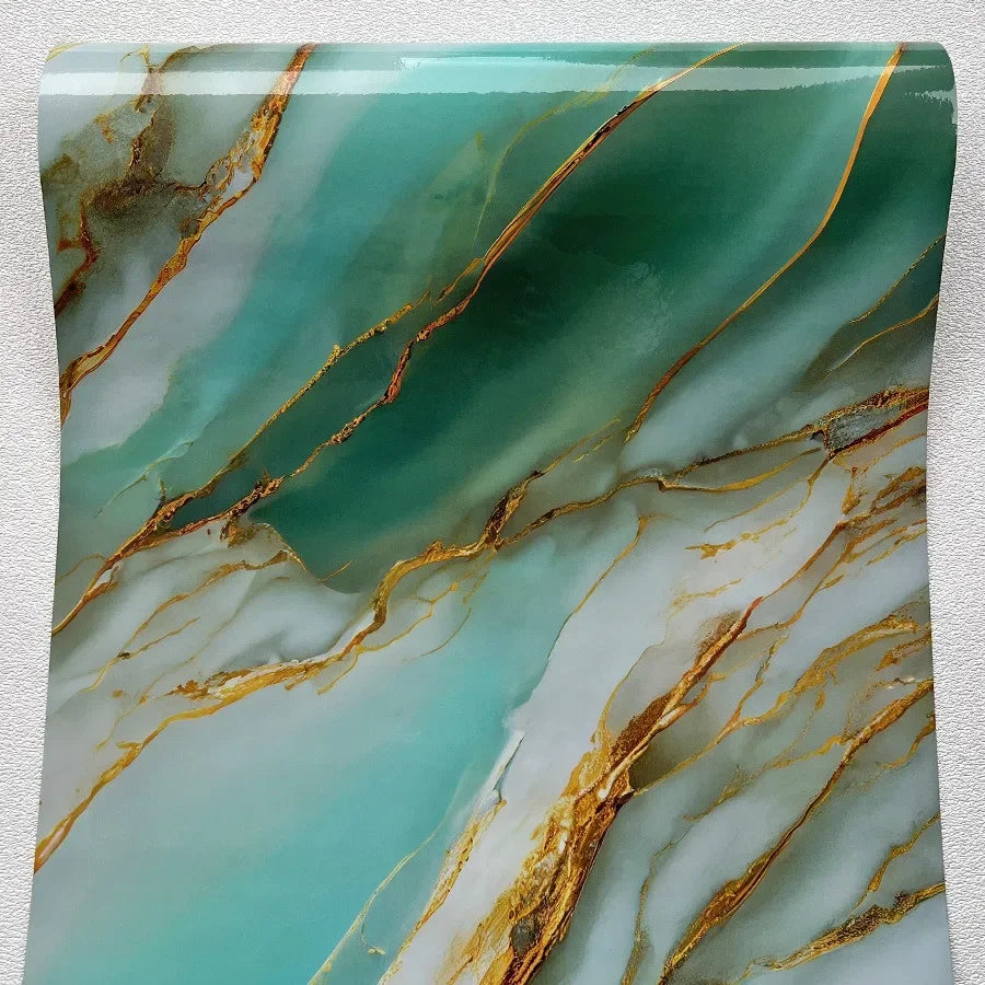 Imitation Marble Self-adhesive Wallpapers for Kitchen Decoration PVC Peel and Stick Wall Stickers Faux Tiles Wall Papers Home