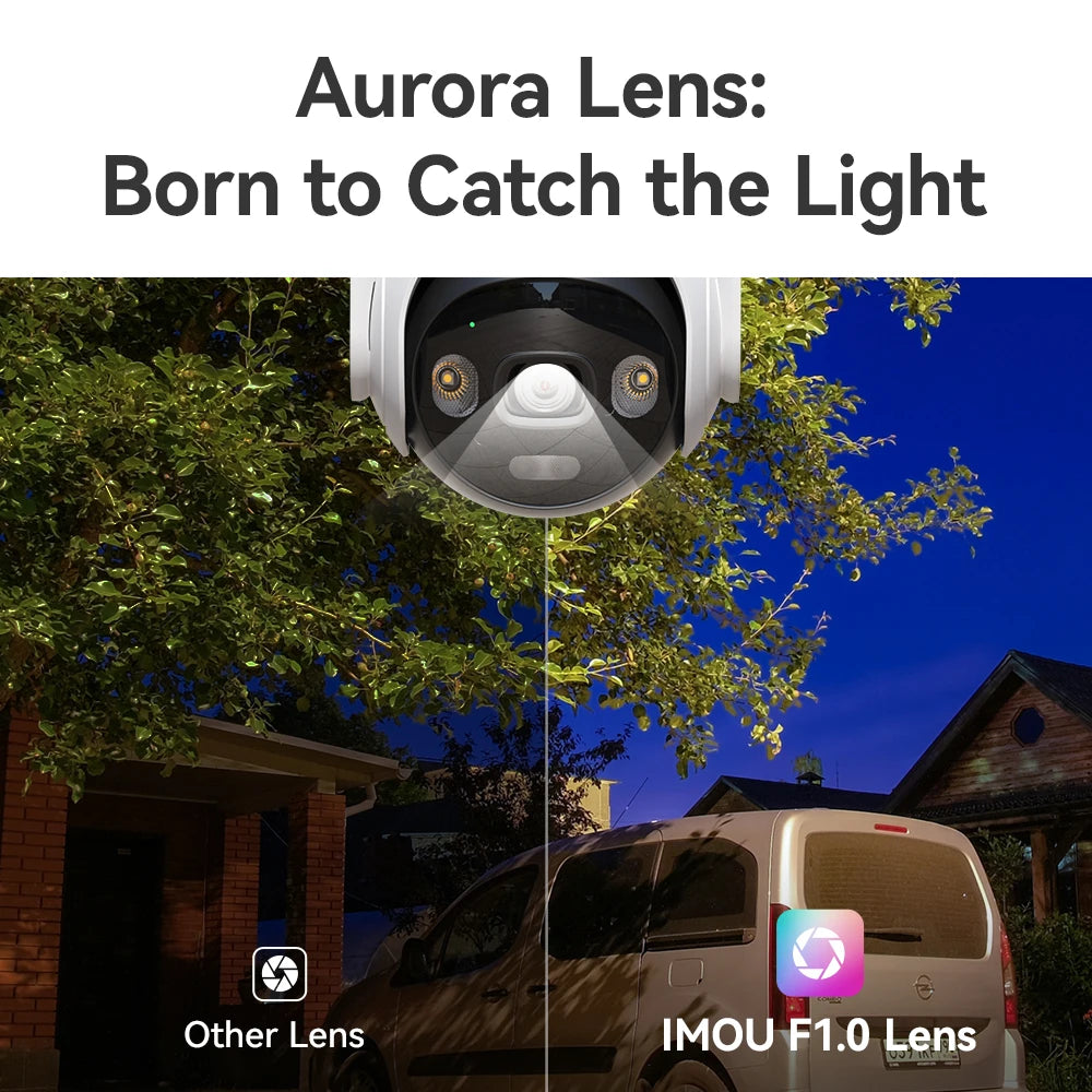 IMOU AOV PT Pro 5MP With Solar Panel 360° PTZ Outdoor Security Camera 4G LTE Wifi Aurora Color Night Vision Auto Track IP Camera