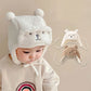 Cartoon Bear Plush Baby Hat Winter Polar Fleece Beanie Cap for Infant Korean Cute Warm Thicken Cotton Kids Ear Protection Hats