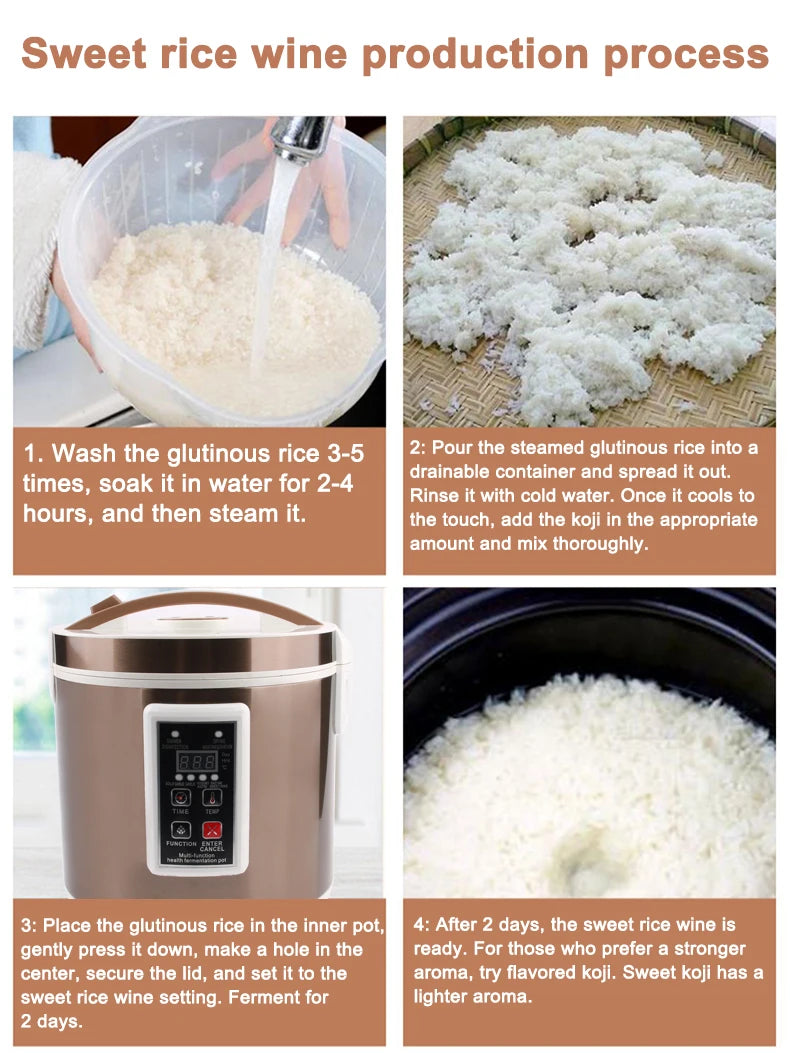 7.5L Black Garlic Fermenter Electric Garlics Smart Fermentation Machine Automatic Zymolysis Enzyme Wine Pot Natto Yogurt Maker