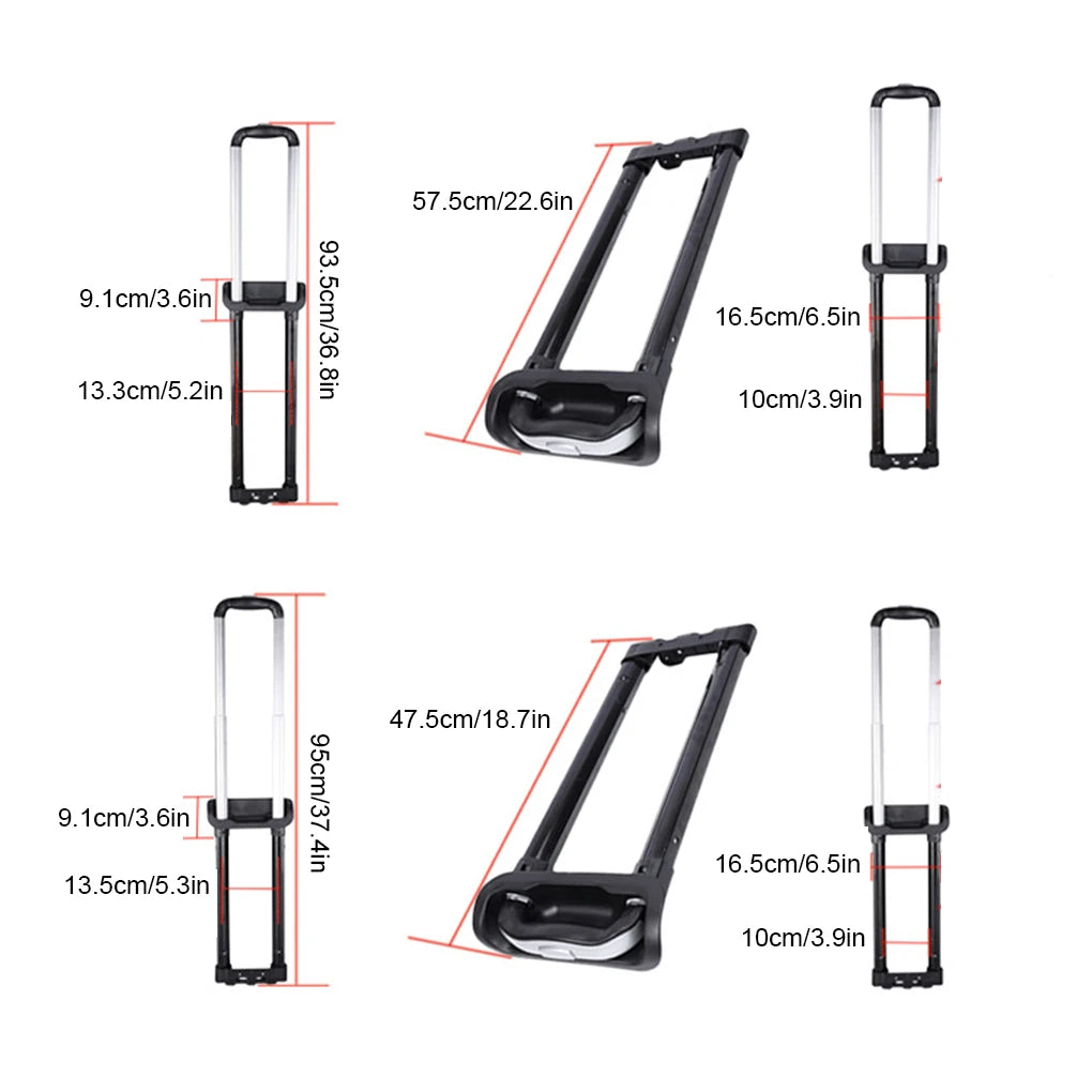 Aluminium Case Special Trolley Bar Adjustable Handle Parts ForTravel Suitcase Trolley Luggage Bag Accessories Sturdy And Durable