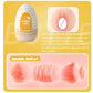 New Egg-Shaped Portable Male Masturbator Made of Soft Rubber with Realistic Vagina Texture Design Penis Massage Adult Sex Toy
