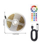 RGB LED strip with remote control, dimmable decorative lighting suitable for bedrooms, ceilings, and party atmospheres