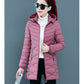 New Women Cotton Coat Autumn Winter Jacket Coat Middle-Aged Elderly Mothers Padded Hooded Keep Warm Down Cotton Overcoat Parkers