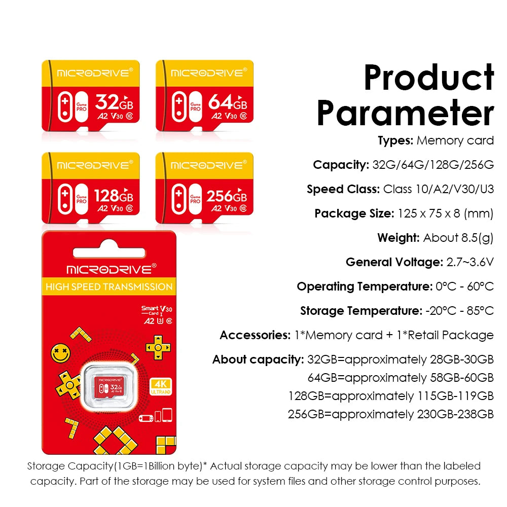 Micro tf SD Card Class10 256gb 128GB 64gb 32gb 16gb Mini memory card flash drive cartao de memoria TF Card