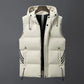 Waistcoat for men spring and autumn waistcoat for Korean men fashion slim handsome vest warm down cotton vest with hat