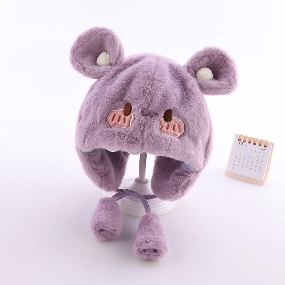 Comfy Plush Infant Hats with Ear Flaps Warm Winter Caps for Babies Designed Suitable Cold Weather Warmth Maximum Cozy and Style