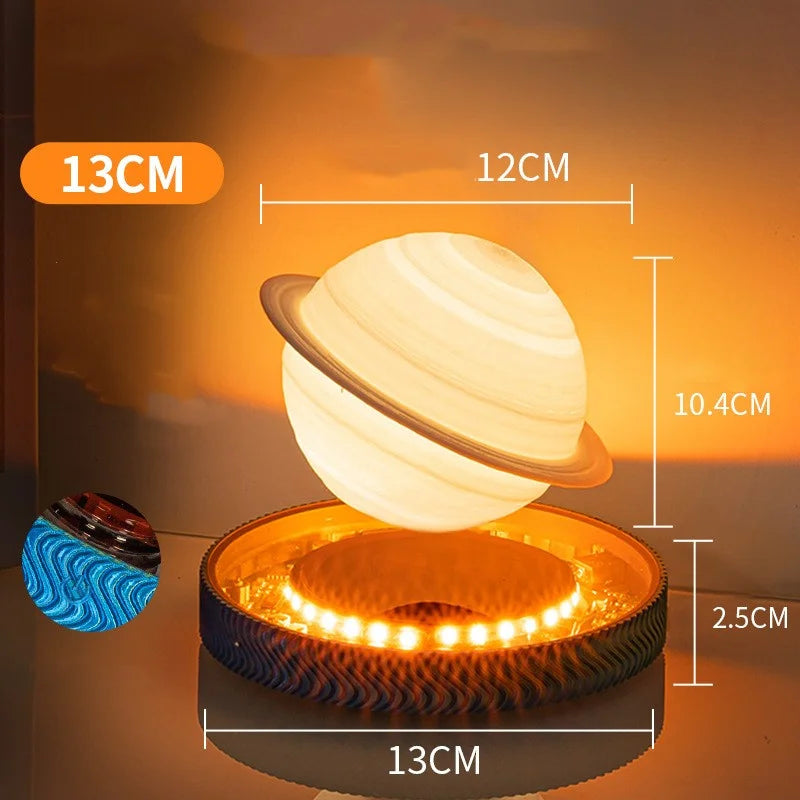 Magnetic Levitating Bulb Saturn Moon Lamp Levitating Rotating Table Lamp Creative Office Home Decoration Unique Gifts