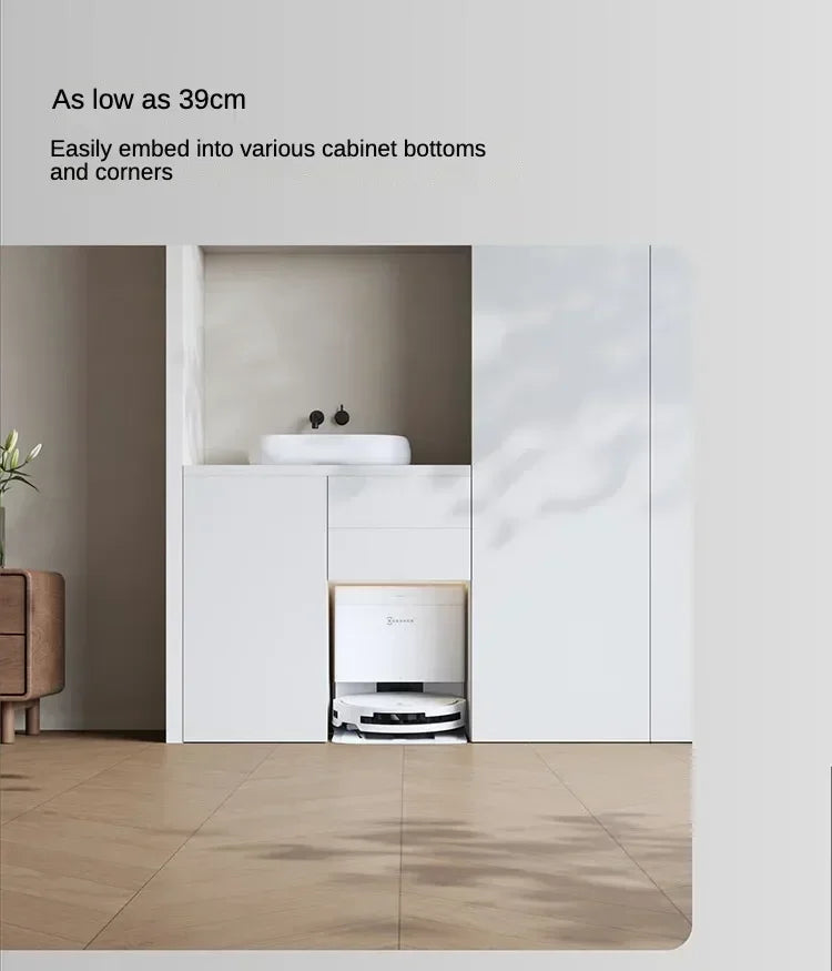 Original Ecovacs Deebot T50 PRO Vacuum Cleaner Robot Chinese Version 15800Pa Hair Zero-tangle Stepless 70°C Hot Water