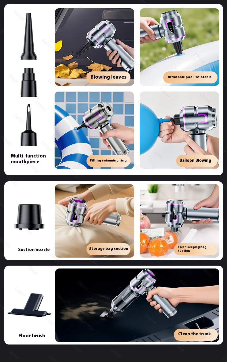 Mini Car Vacuum Cleaner 998000PA Cordless Powerful for Home Handheld Blower Car Cleaner Portable Car Vacuum Cleaner