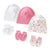 3Set/lot Newborn Baby Hat Gloves Suit Cotton Boys Girls Beanie Hats Cartoon Printed Prevent Face Infant Gloves Shower Gifts