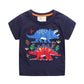 Jumping Meters 2-7T New Arrival Striped Cars Baby Girls Tees Cotton Summer Toddler Clothes Kids Tops Children's Tshirts