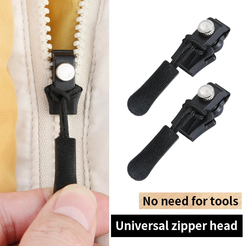 3-12PC Universal Zipper Repair Kit Quick Instant Replacement Zipper Head For Jacket Bag Coat Zippers Head DIY Sew Repair Tools