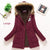 Korean Style Thickened Long Cotton Jacket Women's Winter Coat with Fleece Lining And Fur Collar Slim Fit plus Size Top