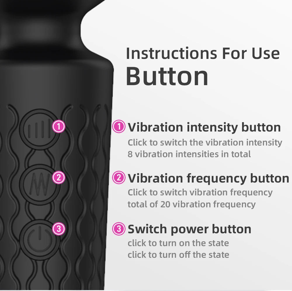 USB Rechargeable Powerful Clitoris Vibrator AV G-Spot Massager Sexual Wellness Erotic Adult Toy for Women