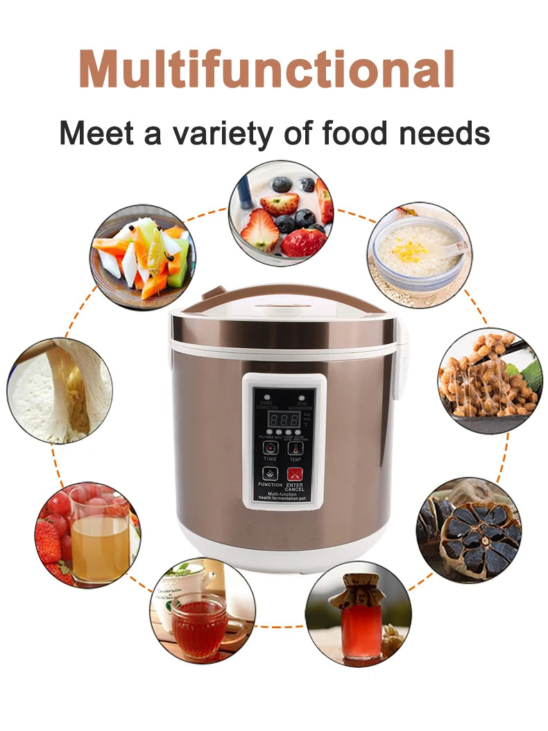 7.5L Black Garlic Fermenter Electric Garlics Smart Fermentation Machine Automatic Zymolysis Enzyme Wine Pot Natto Yogurt Maker