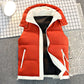 Men's Color-Block Puffer Vest with Removable Hood - Zip Closure & Flap Pockets, Water-Resistant Warm for Winter Casual Outfits