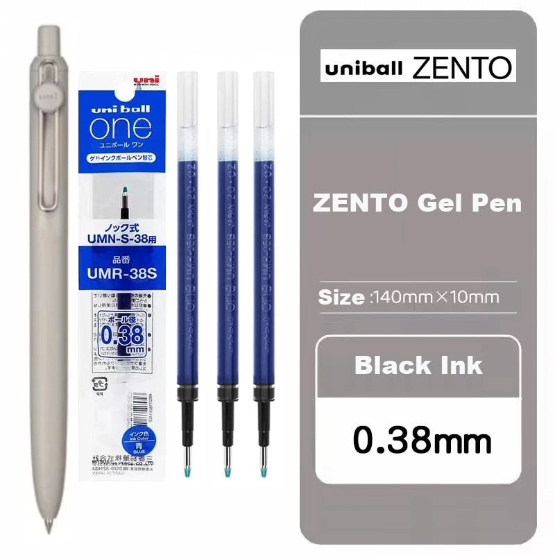 Japan Uni/Mitsubishi Uniball ZENTO series Gel Pen,Small Core 2nd 0.38/0.5mm Business Office Signing stylo back to school station