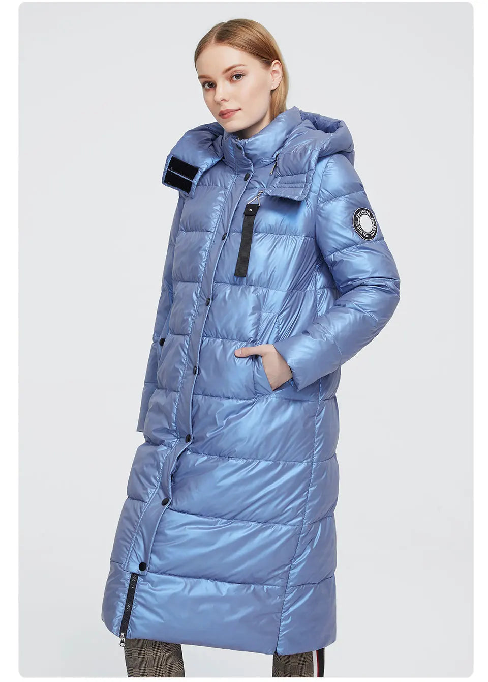 Astrid Winter Women's coat women parka long warm Bright fabric fashion Jacket hooded large sizes trendy female clothing 9510