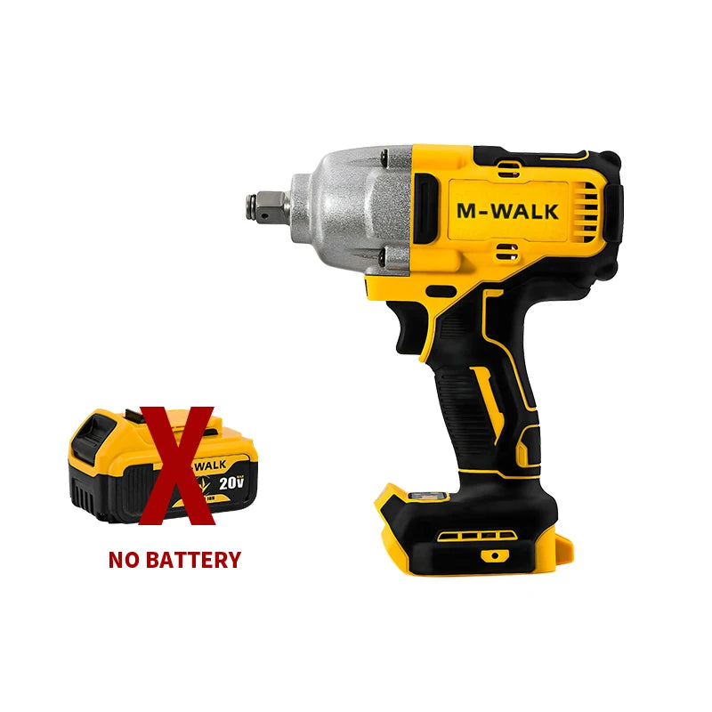 Brushless Impact Wrench 812N.m High Torque Cordless Electric Power Tool for Auto Repair/Construction For DeWalt 20V Battery Pin