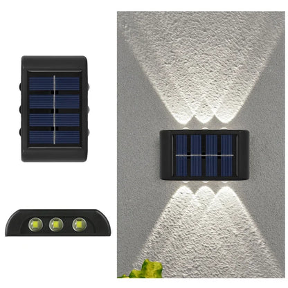 Outdoor LED Solar Garden Light Solar Wall Lamp Up And Down Luminous Waterproof Solar Powered Wall Washer Light Yard Street Decor