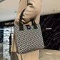 New Knitted Large Capacity Simple Stylish Handbag Customizable Personality Weave Bag Commuter Friendly Birdseye Pattern
