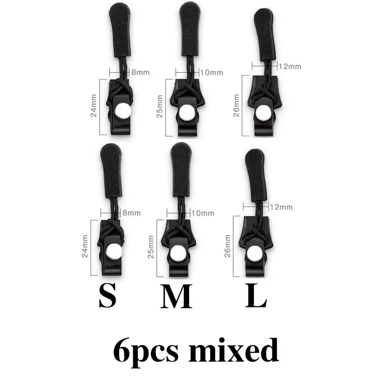 Universal Zipper Repair Kit Instant Fix Replacement Zipper Teeth Slider Puller for Jackets Bags Coats Clothing Accessories