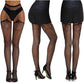 3 Pcs Pantyhose Fishnet Sexy Thigh-High Stockings Suspender Stockings for Women Garter Belt Stockings Hollow Out Pattern Tights