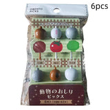 Fruit Fork Cartoon Kids Cake Fruit Toothpick Mini Animal Fork Food Grade Plastic Bento Lunch Bento Accessories Party Decor