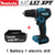 100%Original Makita DDF487 Cordless Driver Drill Brushless Electric Impact Screwdriver Rechargeable Power Tool 18V With battery