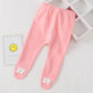 0-18M Baby Girl Pant with Footies Heart Trousers Newborn Infant PP Pant Toddler Girl Clothes Elastic Waist Kid Legging A1119