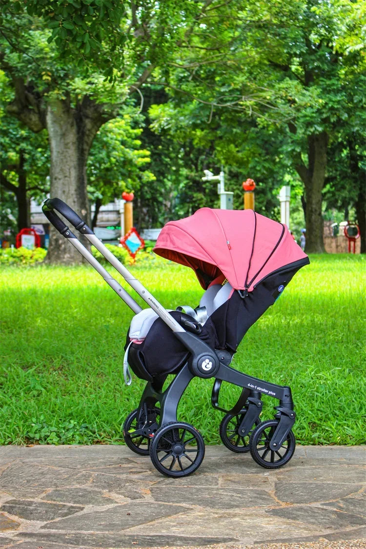 2025 New Baby Stroller 4in1 Multifunctional Newborn Baby Stroller 3in1 Foldable Basket Type Seat Lightweight Travel Pram