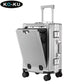 KO-KU New Front Opening Travel Suitcases 20/24/26/28 inch carrier Aluminum Frame Large Capacity Luggage USB Charging TSA Lock