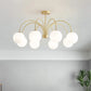 Modern luxury chandeliers E27 Bulb glass ball chandelier minimalism suspension design Living Room kitchen island pendant light