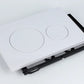 White Dual Flushing Toilet Push Round Buttons Concealed Wall-mount Tanks Flush Pannels Replacement Part Bathroom for Sigma