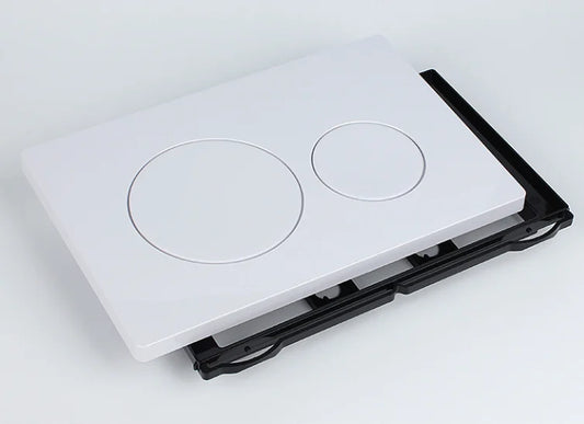 White Dual Flushing Toilet Push Round Buttons Concealed Wall-mount Tanks Flush Pannels Replacement Part Bathroom for Sigma