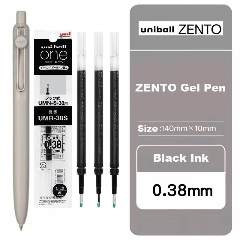 Japan Uni/Mitsubishi Uniball ZENTO series Gel Pen,Small Core 2nd 0.38/0.5mm Business Office Signing stylo back to school station