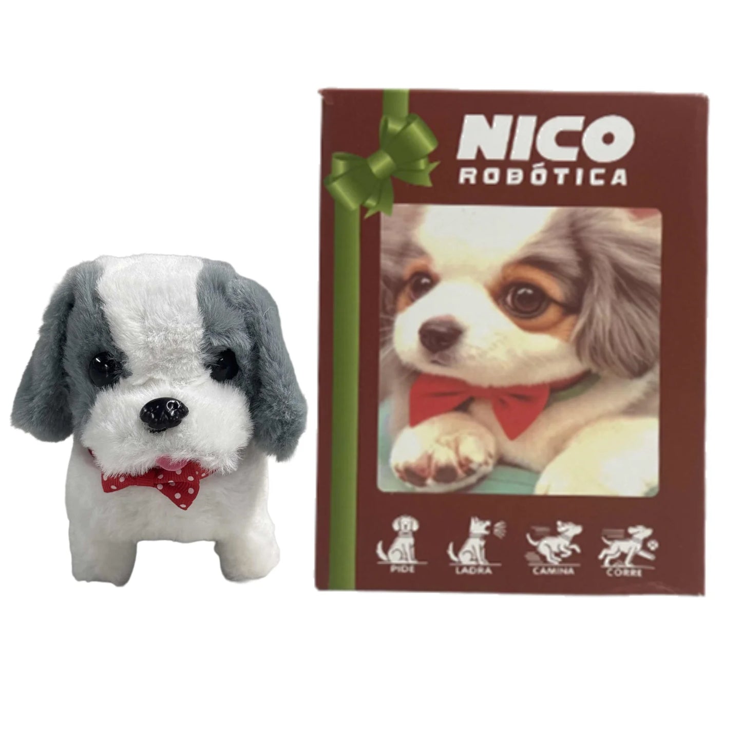 2026 New Cute Plush Robot Puppy Interactive Walking Simulated Puppy Barking Tail Wagging Puppy Plush Toy Chilren without Battery